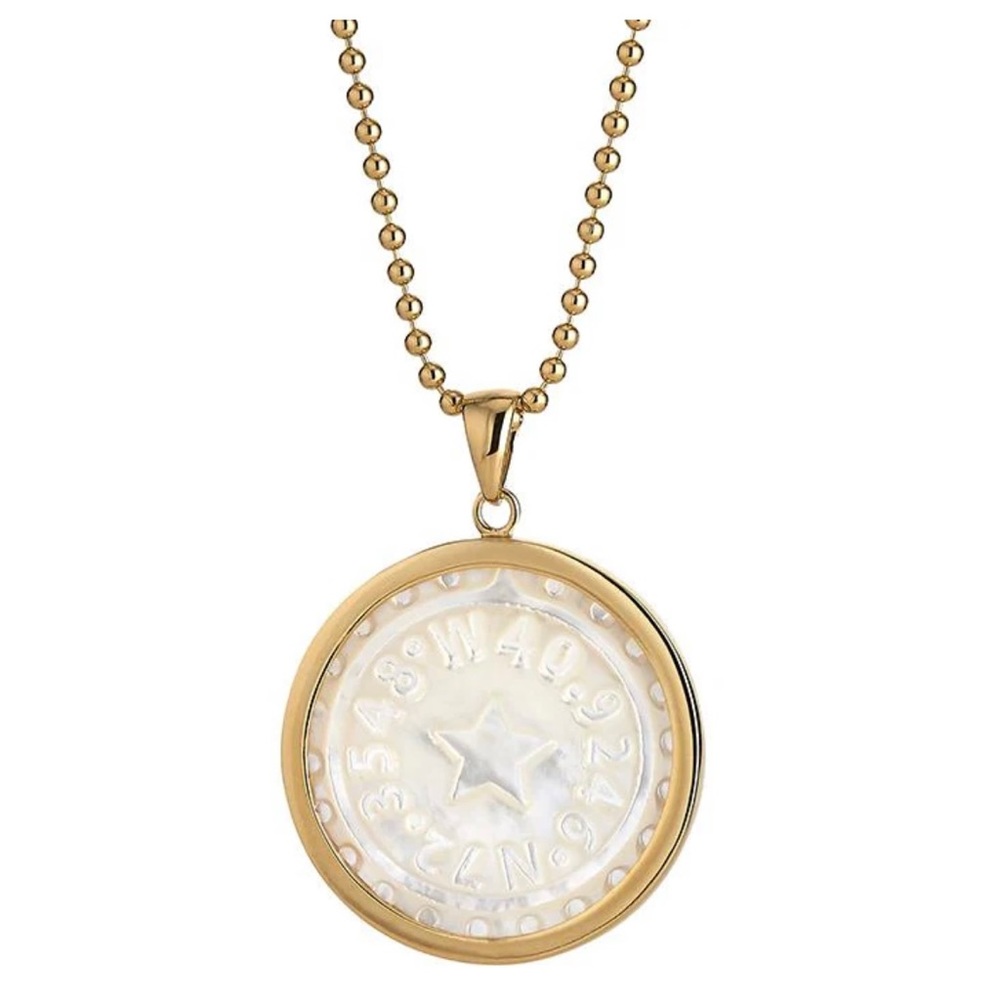 ASHA by Ashley McCormick Hamptons Coordinates Pendant and Vermeil Beaded Chain